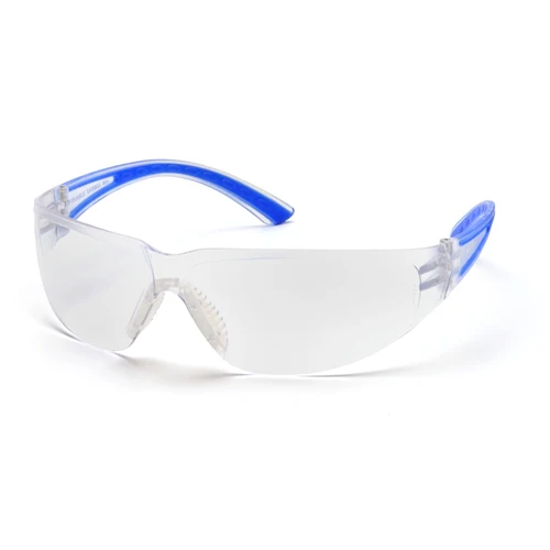 Pyramex SN3610S Cortez Eyewear Clear Lens Safety Glasses with Navy Temples - Moutools