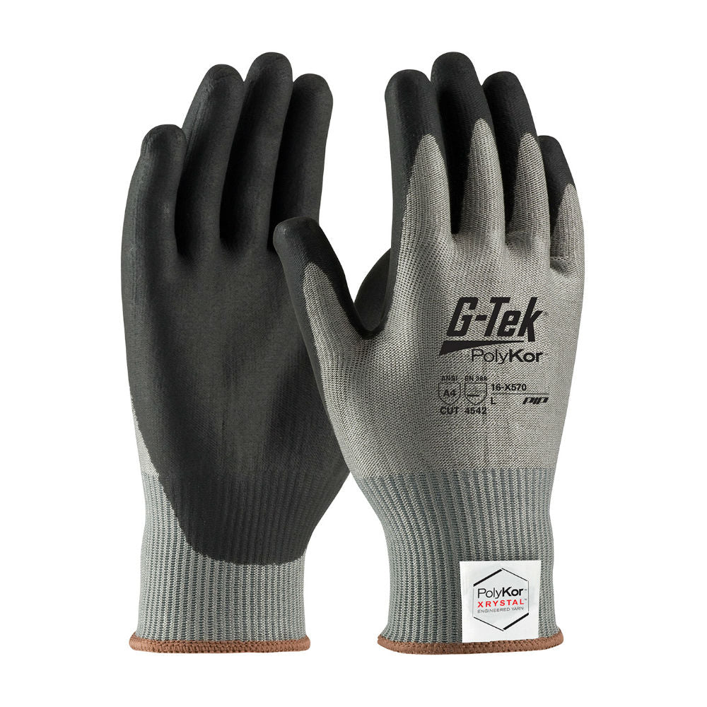PIP Industrial Products 16-X570/XXL G-Tek PolyKor Xrystal Cut Resistant Gloves Neofoam Coat, XXL - Moutools