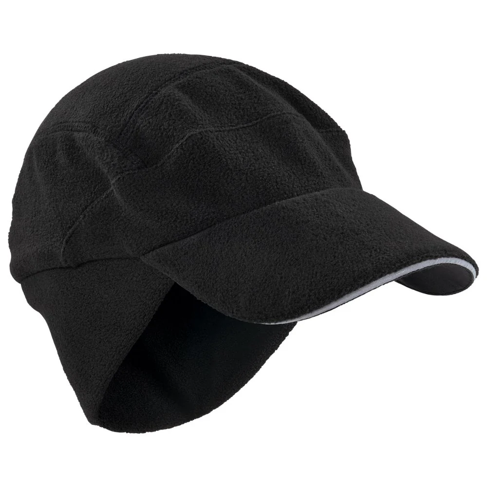 Ergodyne 16965 #6807 Black Winter Baseball Cap with Ear Flaps - Moutools