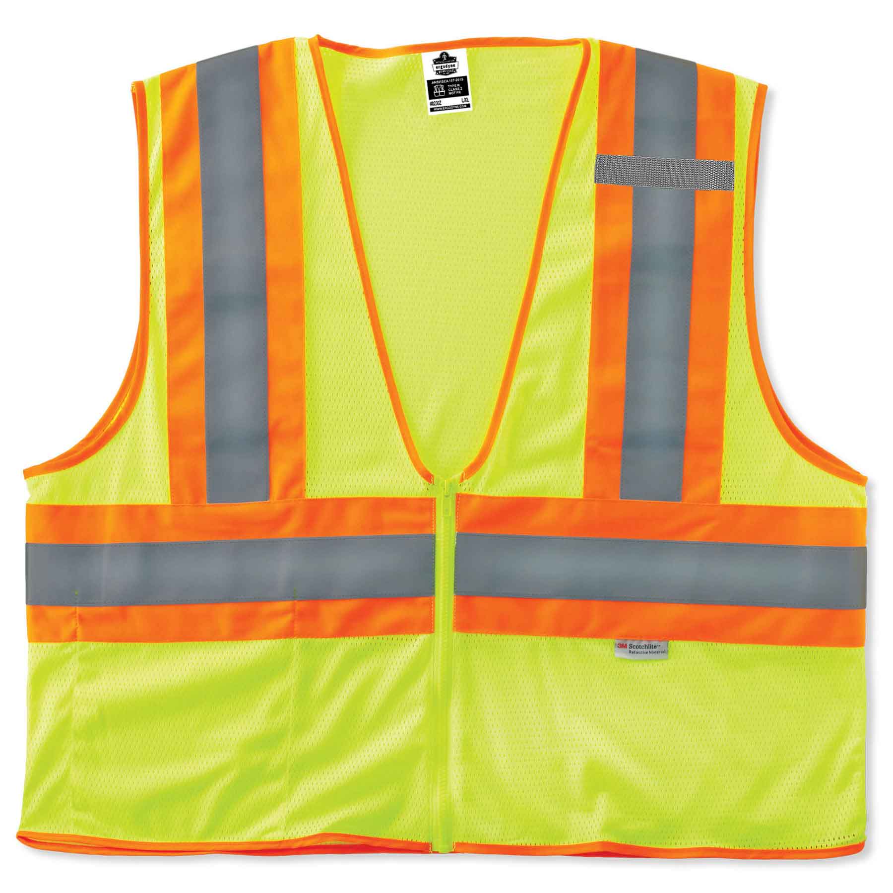 Ergodyne 21323 GloWear 8230Z Type R Class 2 Two-Tone Vest, Small/Medium, HV Lime - Moutools