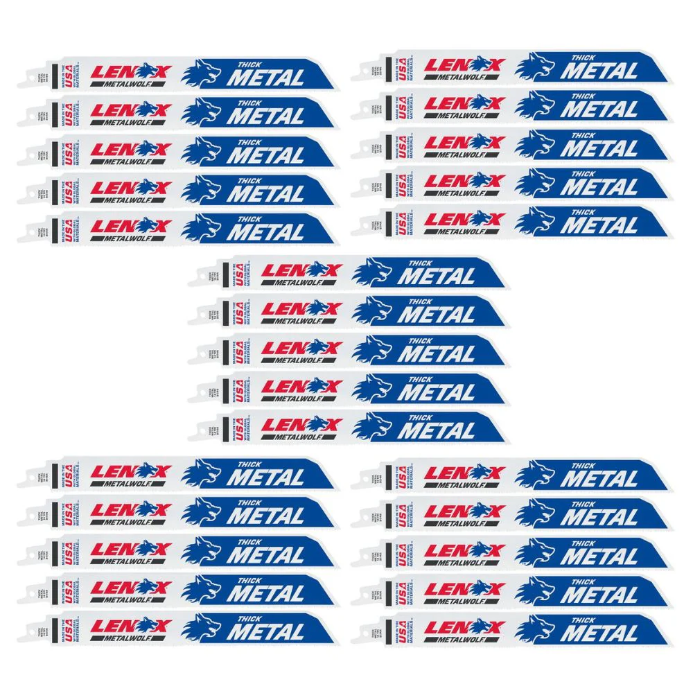 Lenox 20179B9114R METALWOLF 9 in. 14 TPI WAVE EDGE Reciprocating Saw Blade (25 PK) - Moutools