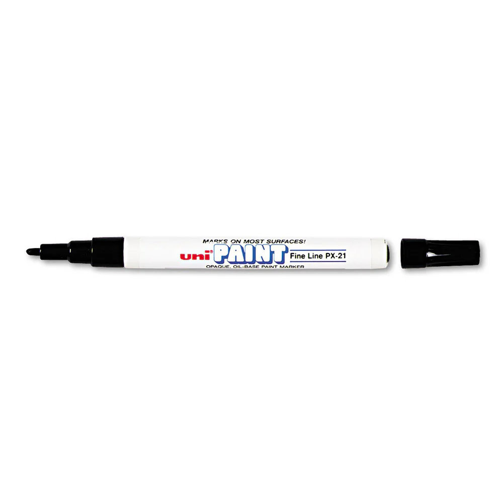 Sanford 63701 Uni-Paint Oil Based Marker, Fine Point, Black Ink, 1/Each - Moutools