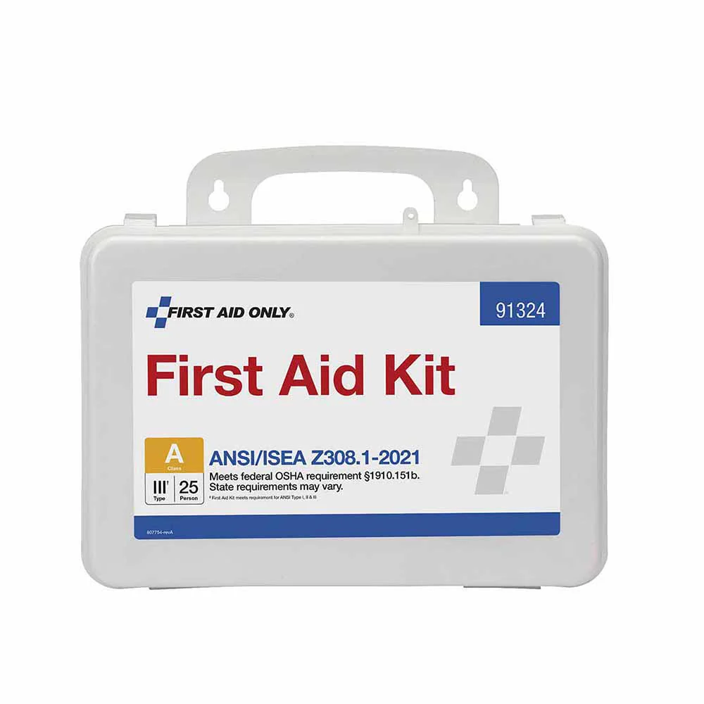 First Aid Only 91324 25 Person ANSI 2021 Class A, Plastic First Aid Kit - Moutools