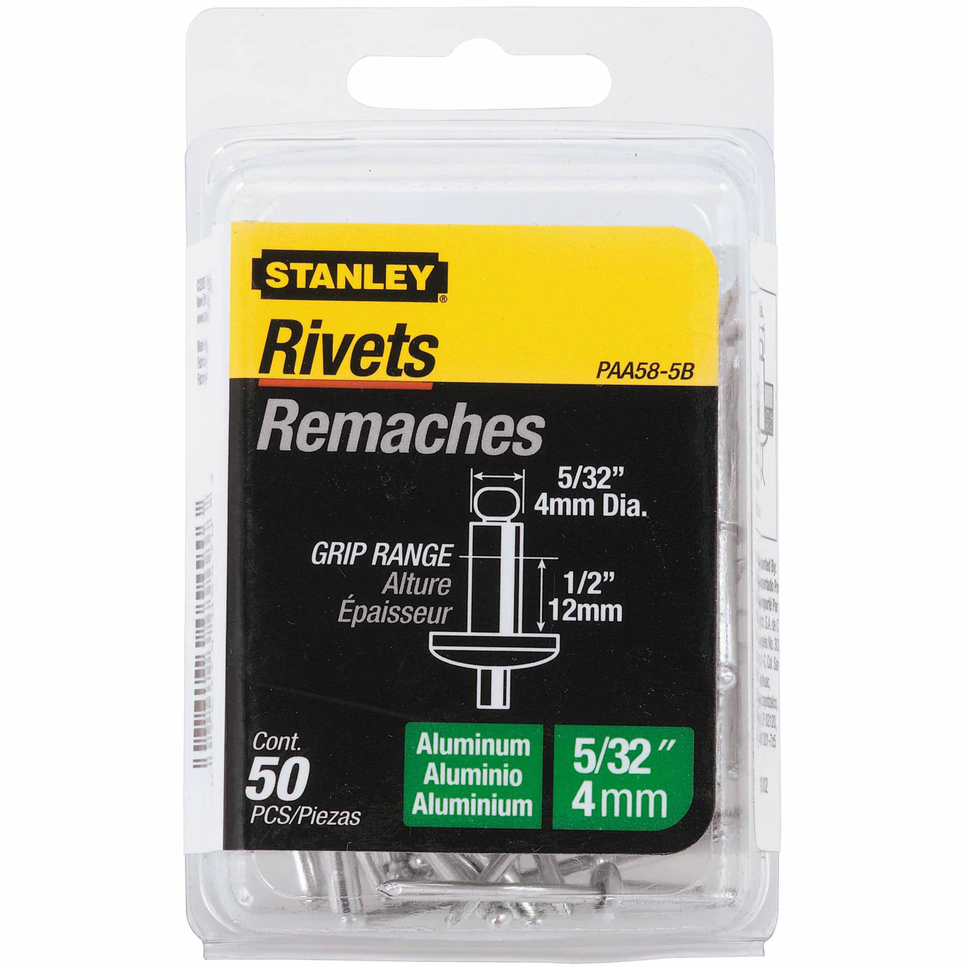 Stanley PAA58-5B Aluminum Rivets 5/32