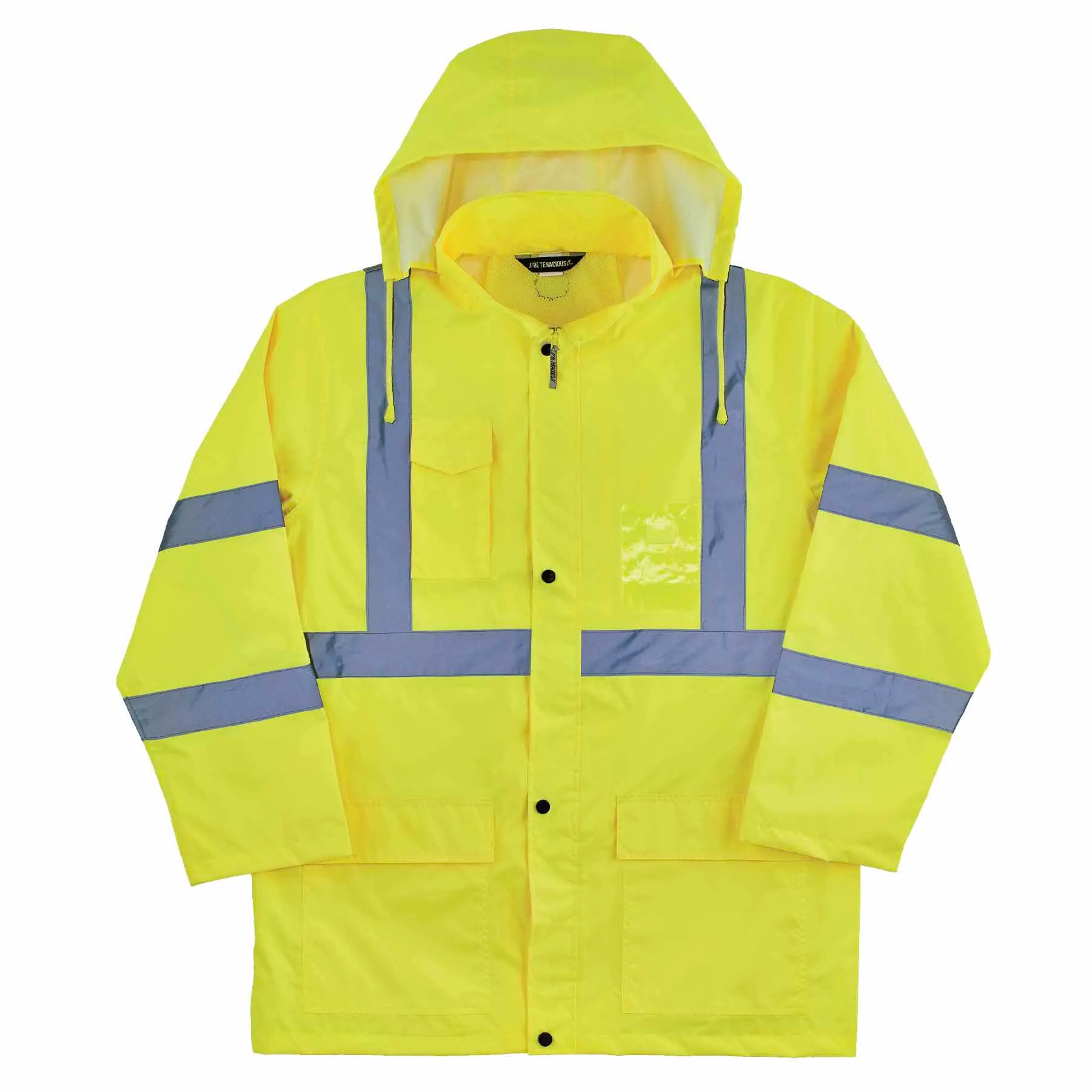 Ergodyne 24332 8366 S Lime Class 3 Lightweight Hi-Vis Rain Jacket - Moutools