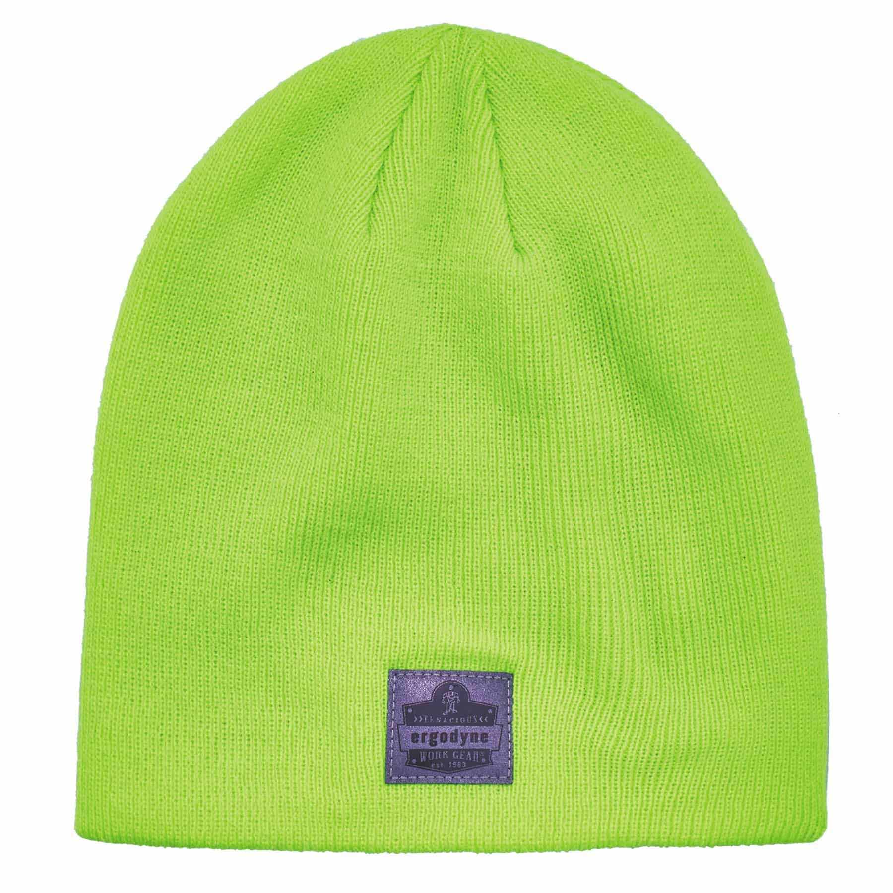 Ergodyne 16813 6812  Lime Rib Knit Beanie - Moutools