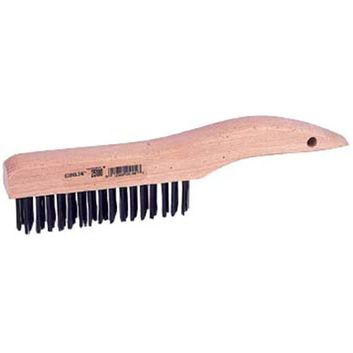 Weiler 25100 Vortec Pro® Scratch Brush, .012 Steel Fill, Shoe Handle, 4 x 16 Rows - Moutools