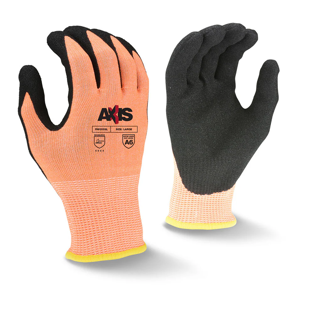 Radians RWG559XL XL Axis A7 Cut Protection Nitrile Coated Glove - Moutools