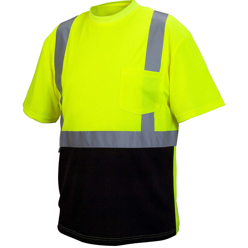 Pyramex RTS2110BX2 Hi-Vis Lime T-Shirt -Lightweight Polyester, 2X-Large - Moutools