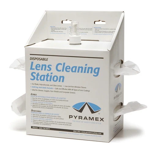 Pyramex LCS20 Lens Cleaning Station-16oz Solution 1200 Tissues - Moutools