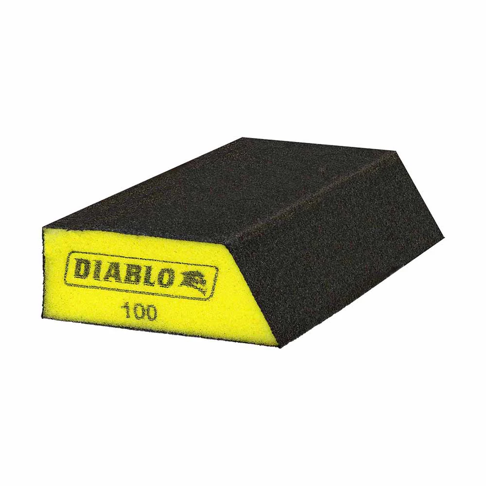 Diablo DFBLANGFIN04G Corner Contact 100-Grit (Fine) Sanding Sponge (4-Pack) - Moutools