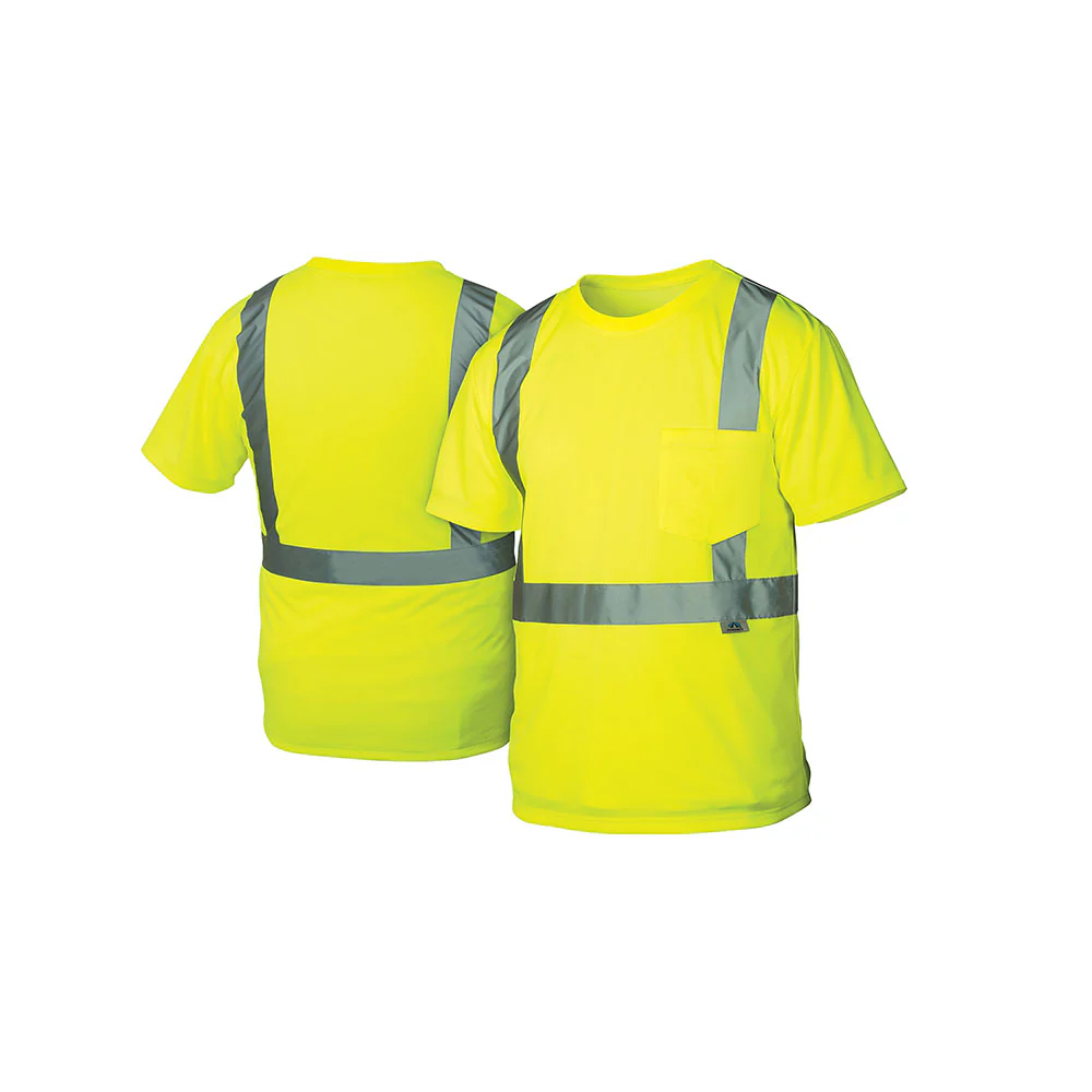 Pyramex RTS2110L Hi-Vis Lime T-Shirt - Size Large - Moutools