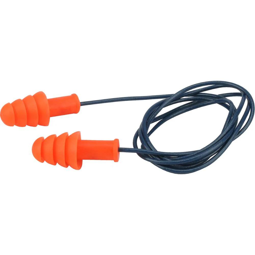 PIP 267-HPR400D Metal Detectable Reusable TPR Corded Ear Plugs - NRR 27 - Moutools