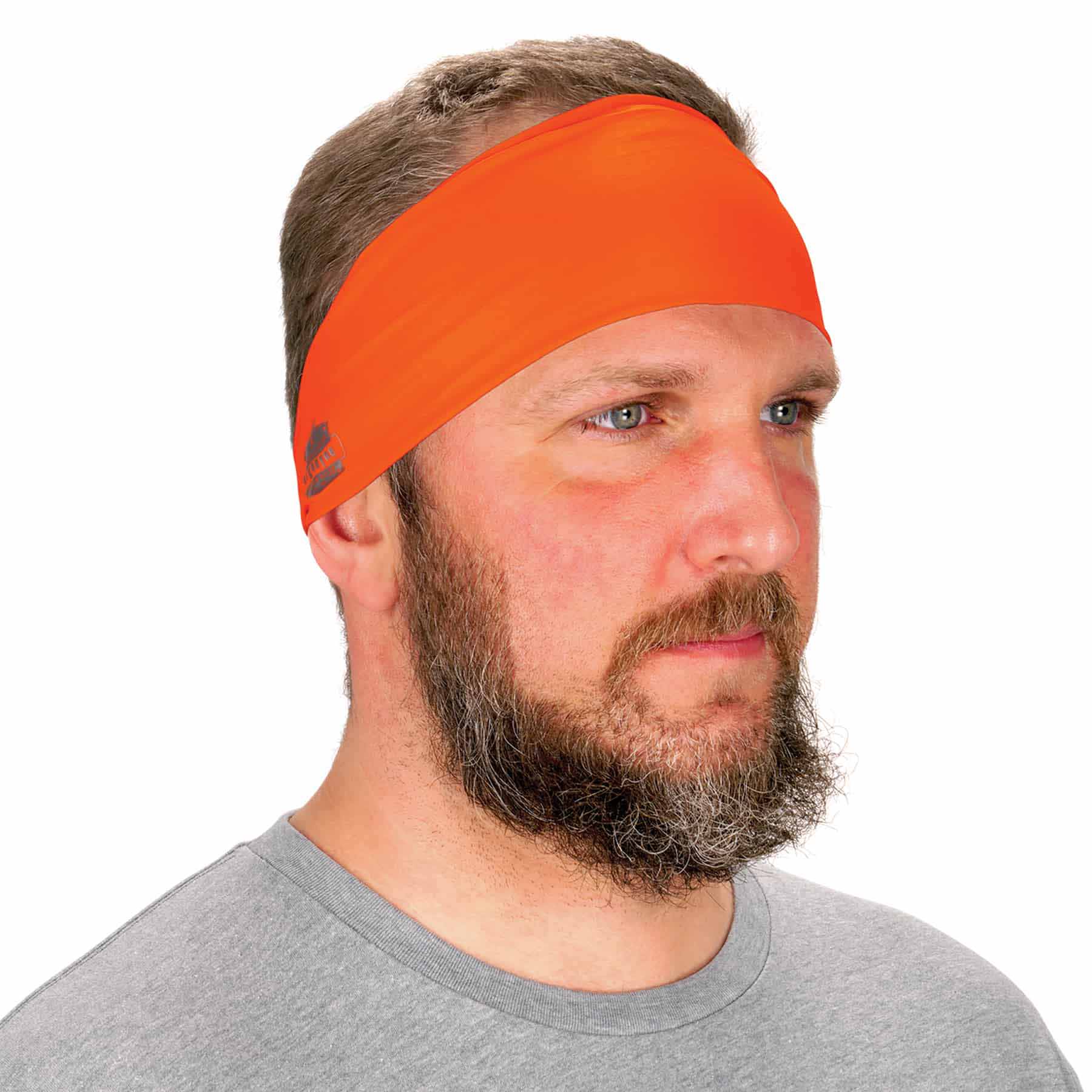 Ergodyne 12704 6634  Orange Cooling Headband - Performance Knit - Moutools
