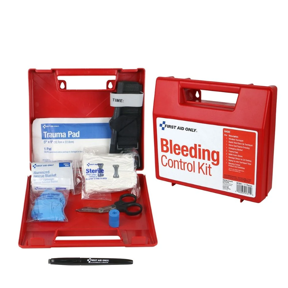 First Aid Only 91311 Bleeding Control Wall Station Single Kit -Basic - Moutools