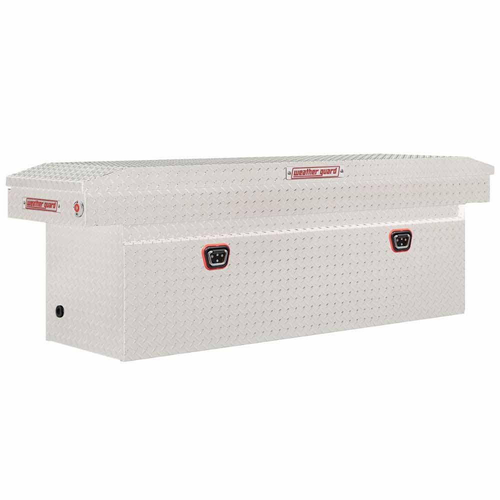 Weatherguard 123-0-04 Saddle Box, Aluminum, Full Deep, Clear, 15.0 cu ft - Moutools
