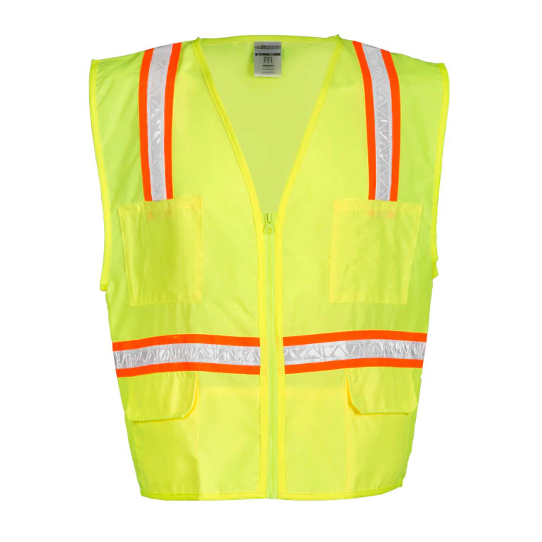 ML Kishigo 1092-L Lime Large Surveyor's Vest - Moutools