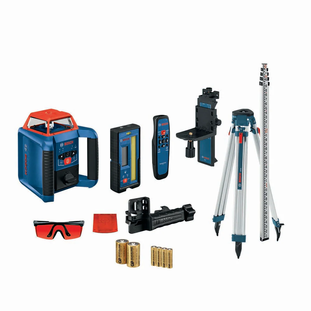 Bosch GRL2000-40HVK REVOLVE2000 Self-Leveling Horizontal/Vertical Rotary Laser Kit - Moutools