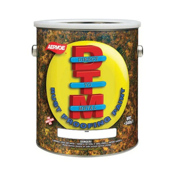 Aervoe 307G 1 Gallon Safety White Dtm Rust Proof Enamel Any-Way Paint - Moutools