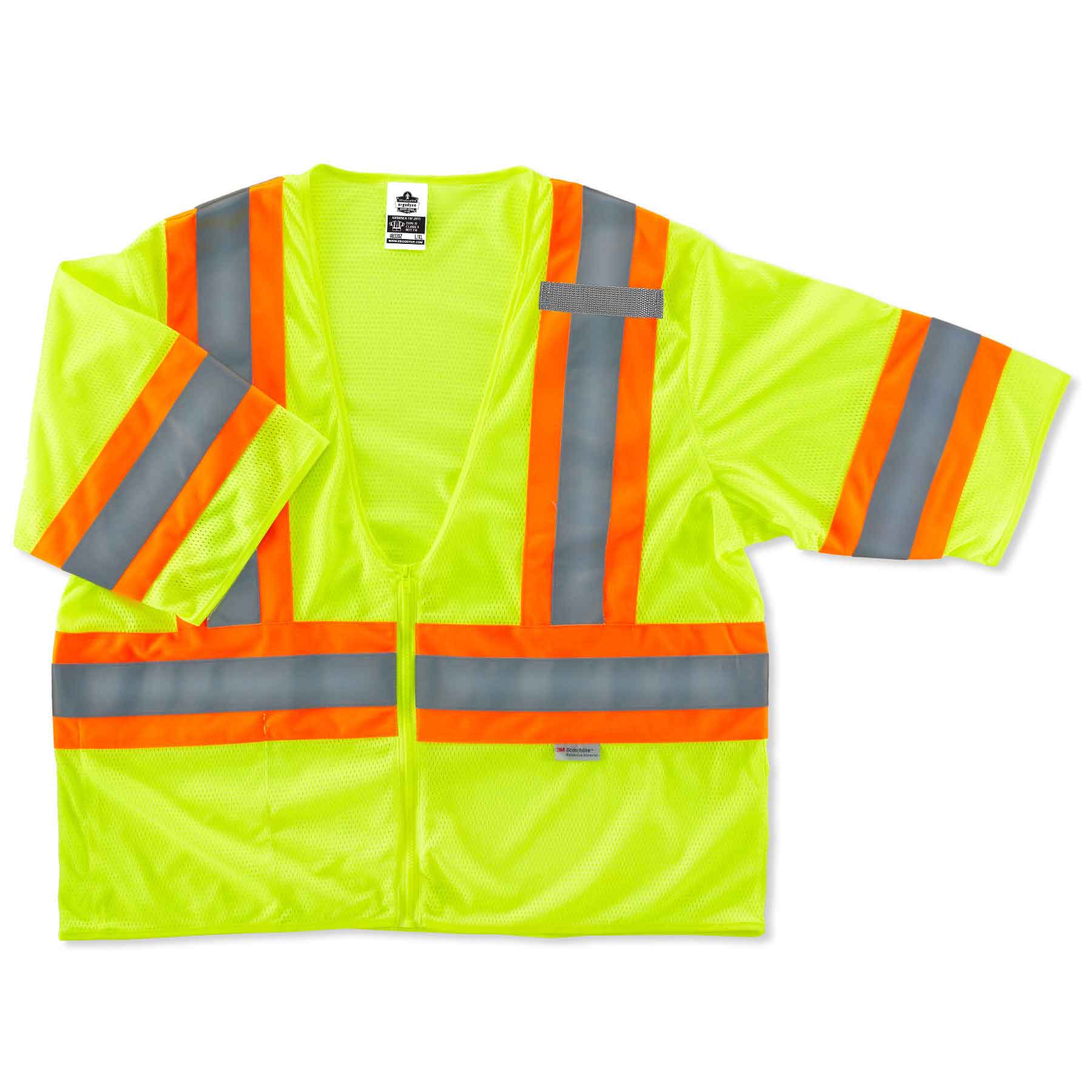 Ergodyne 22187 GloWear 8330Z Type R Class 3 Two-Tone Vest, 2XL/3XL, HV Lime - Moutools