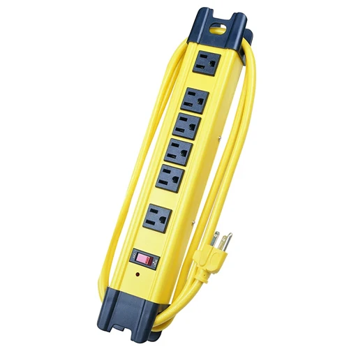 VOLTEC 11-00226 6-Outlet Metal Surge Strip - Moutools