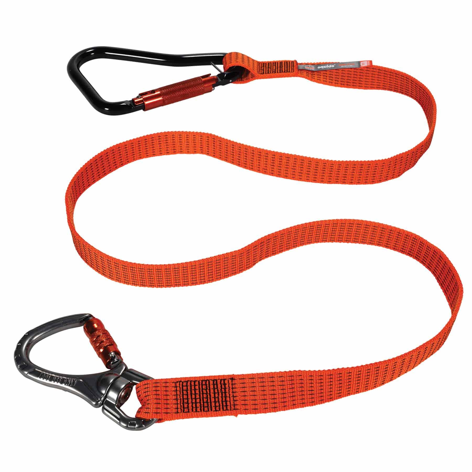 Ergodyne 19149 3149 Standard Orange Lanyard - XL Carabiner + Swivel Carabiner - 80lbs - Moutools
