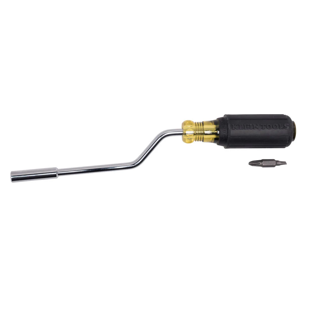Klein Tools 67100 Multi-Bit Screwdriver, 2-in-1 Rapi-Drive Phillips and Slotted Bits - Moutools