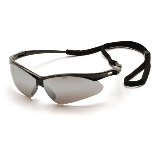 Pyramex SB6370SP PMXTREME Silver Mirror Lens with Black Frame & Cord - Moutools