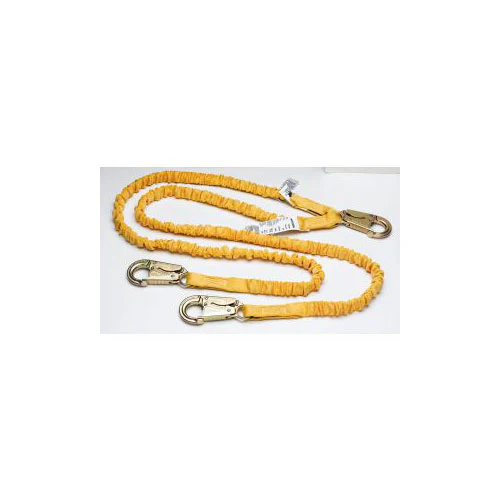 Werner C451100 6' SoftCoil Twinleg Lanyard with Snap Hook - Moutools