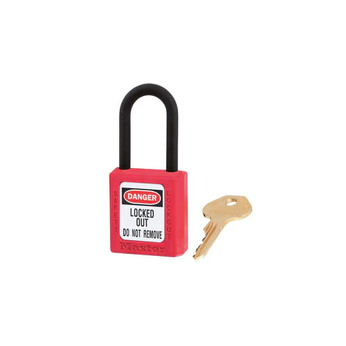 MasterLock 406RED Red Safety Dielectric Padlock - Moutools