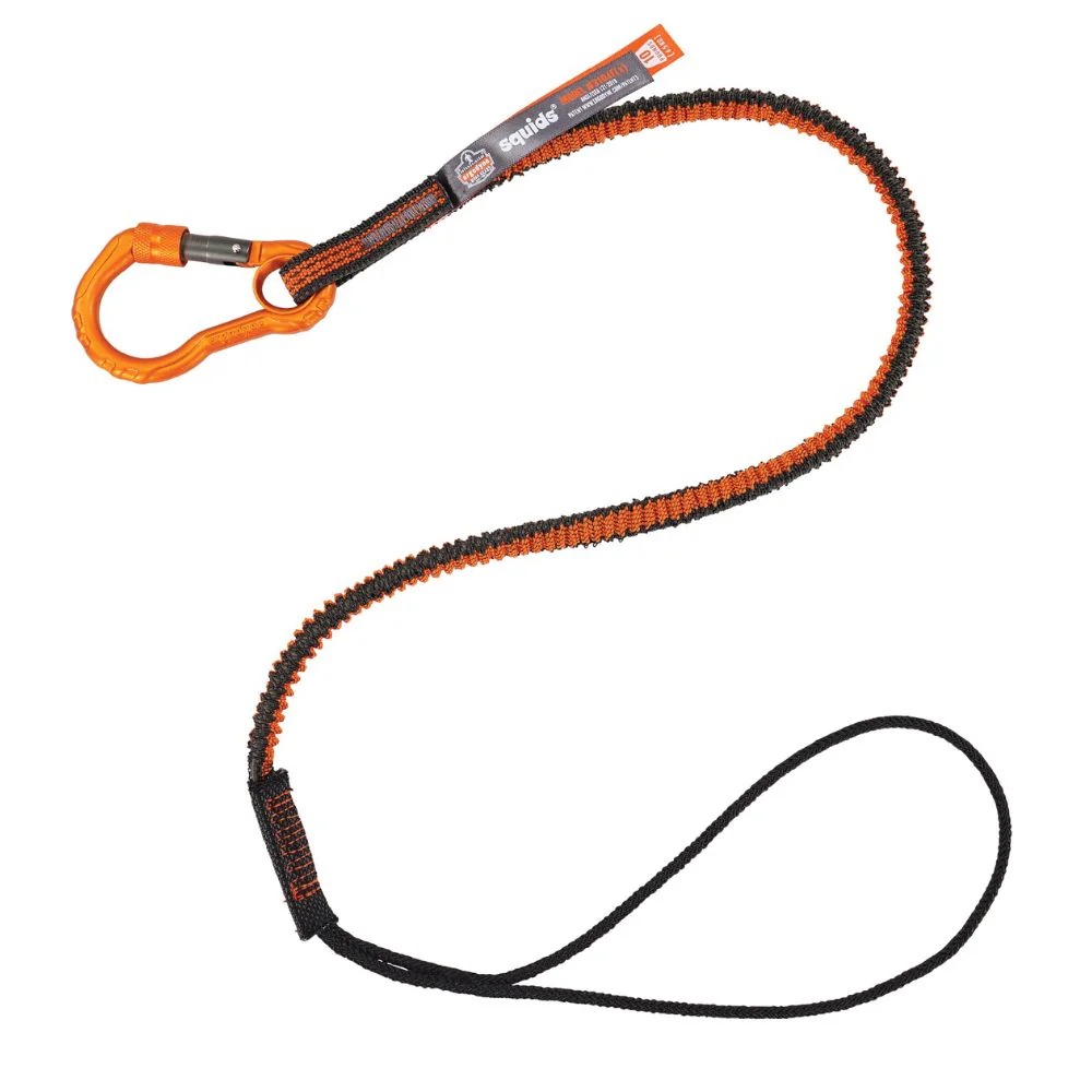 Ergodyne 19804 #3104F(x) Standard Orange and Gray Tool Lanyard - Carabiner Choke Loop - 10lbs - Moutools
