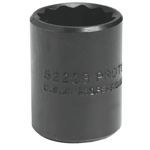 Proto J5224B Socket 3/8 Dr. 3/4 12 Pt. Black Oxide - Moutools