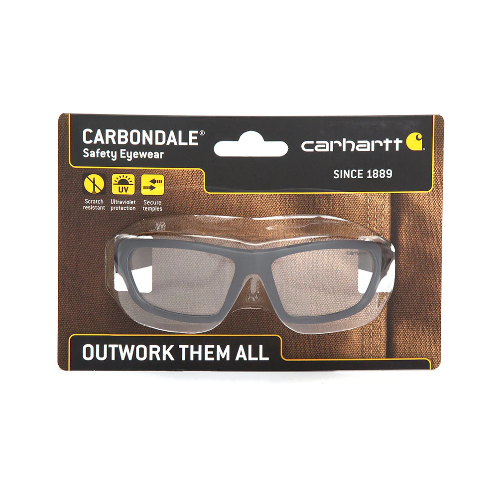 Pyramex CHB210DCC Carbondale Black and Tan Frame/Clear Lens Safety Glasses - Moutools