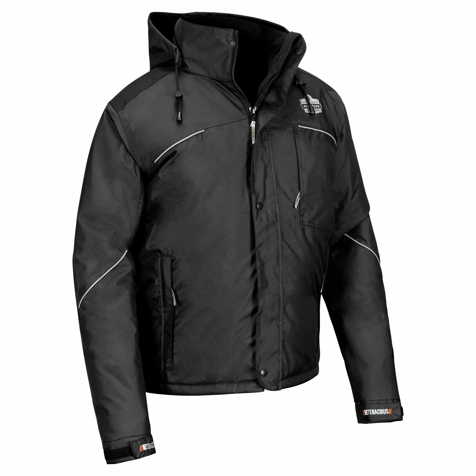Ergodyne 41122 6467 S Black Winter Work Jacket - 300D Polyester Shell - Moutools