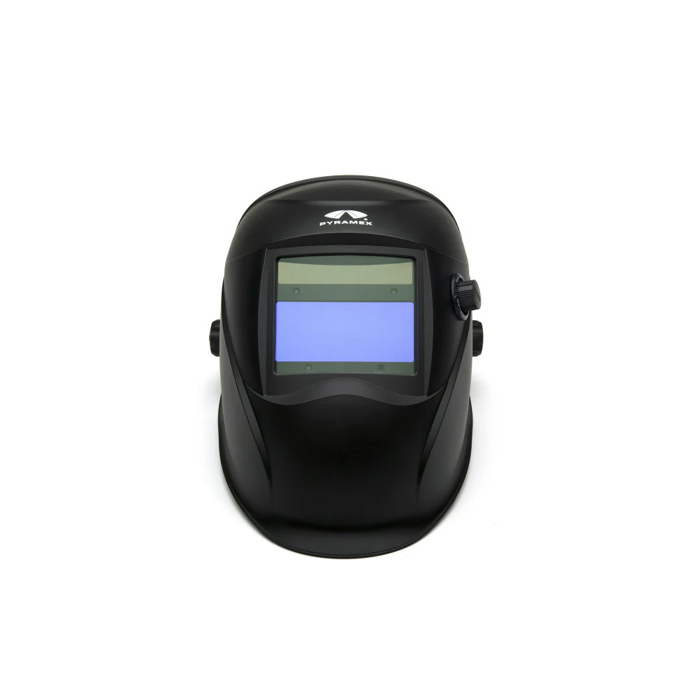 Pyramex WHAM1020MB Matte Black Auto Darkening Welding Helmet, Manual 100 x 45mm - Moutools