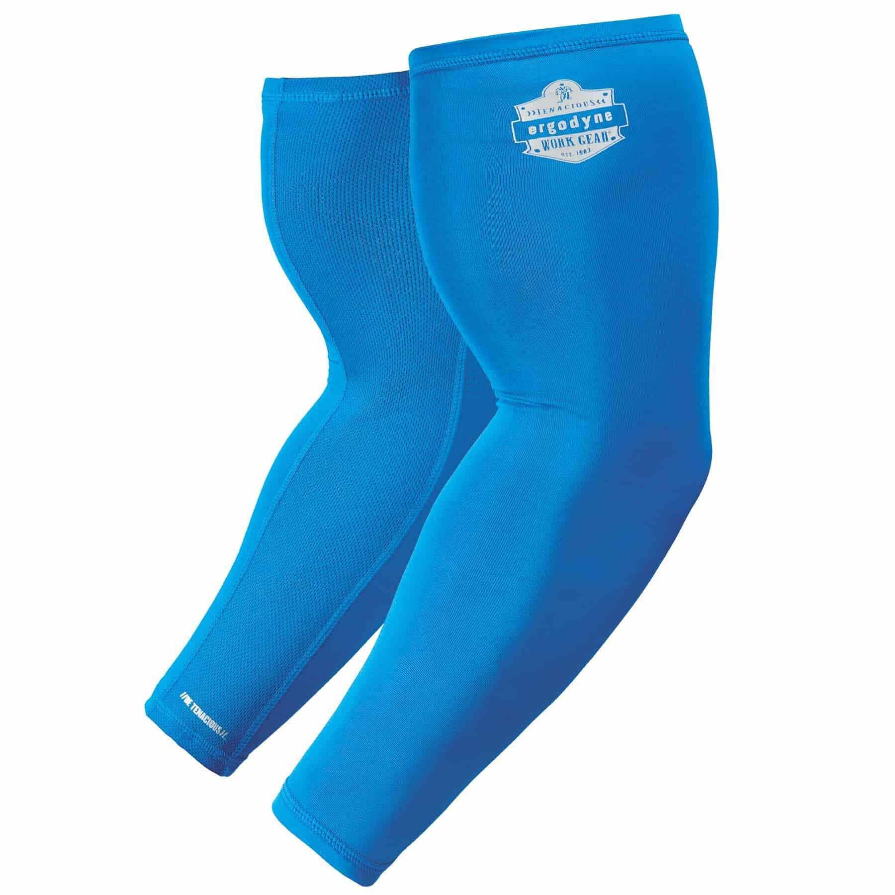 Ergodyne 12185 6690 XL Blue Cooling Arm Sleeves - Performance Knit - Moutools