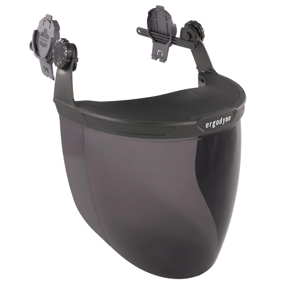 Ergodyne 60244 #8994 Smoke Lens Gray Hard Hat Face Shield for Cap-Style & Safety Helmet - Moutools