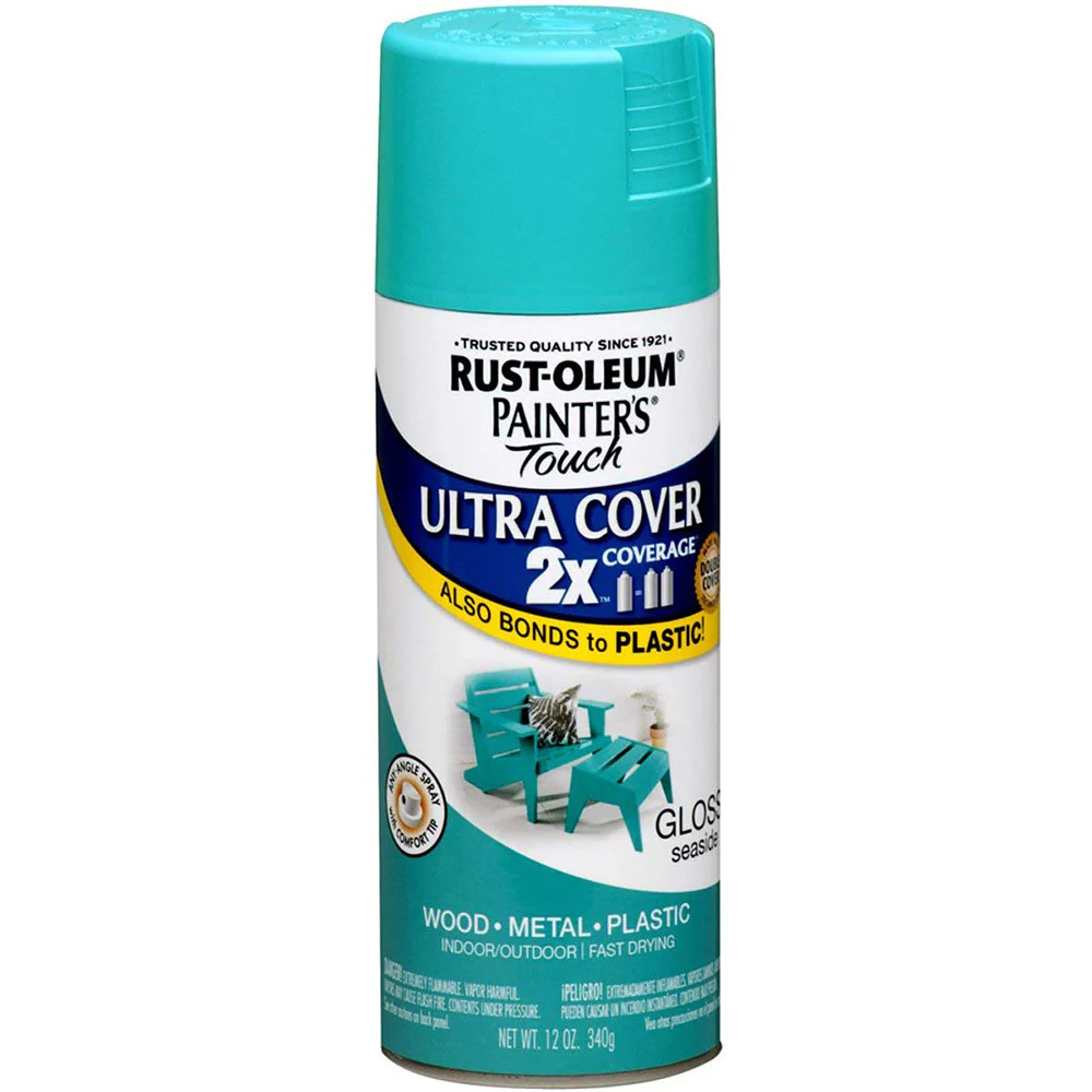 Rust-Oleum 267116 Gloss Seaside Blue Spray Paint - Moutools