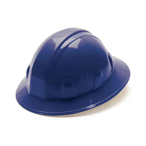 Pyramex HP24160 Full Brim Hard Hat 4 Point Ratchet Suspension - Blue - Moutools