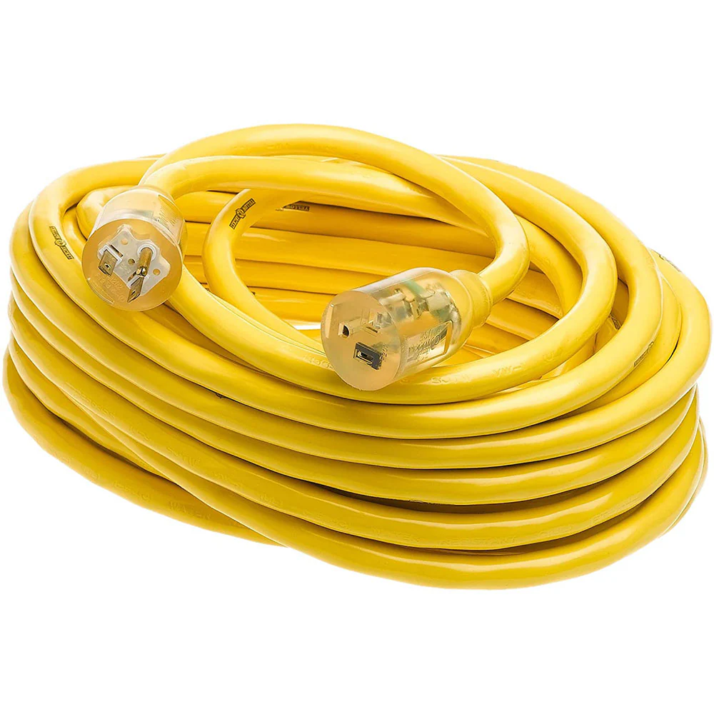 Yellow Jacket 2991 10/3 Extra Heavy-Duty 20-Amp Premium SJTW Contractor Extension Cord with Lig - Moutools