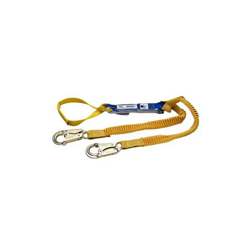 Werner C443100 6' DeCoil Stretch Twinleg Lanyard, Loop, Snap Hook - Moutools