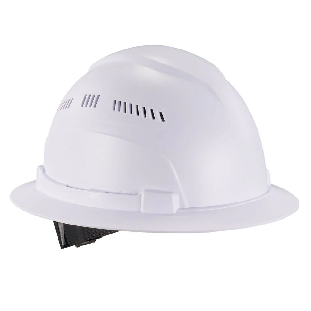 Ergodyne 60227 #8968 White Lightweight Full Brim Hard Hat Vented Class C - Moutools