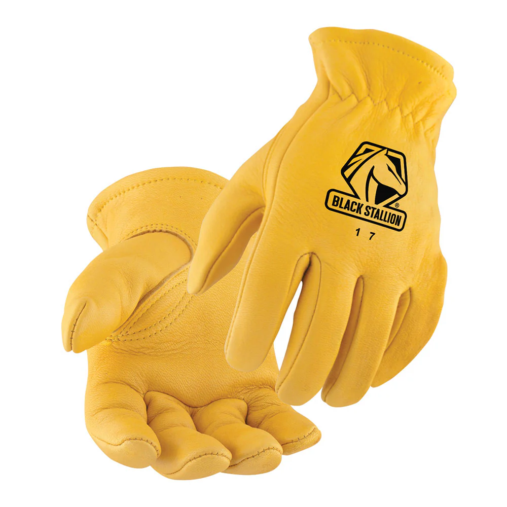 Black Stallion 17L Grain Elkskin Driver's Glove, Large - Moutools