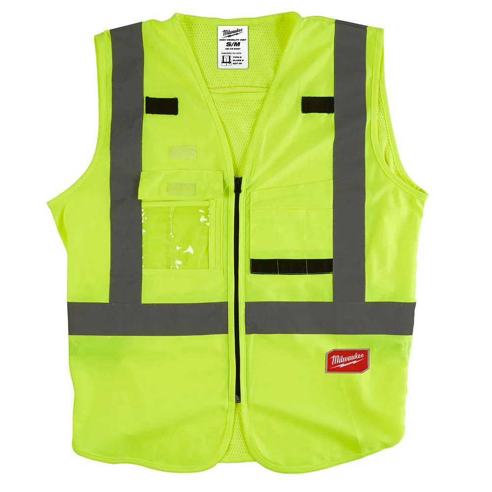 Milwaukee 48-73-5021 Class 2 - High Visibility Yellow Safety Vest - S/M - Moutools
