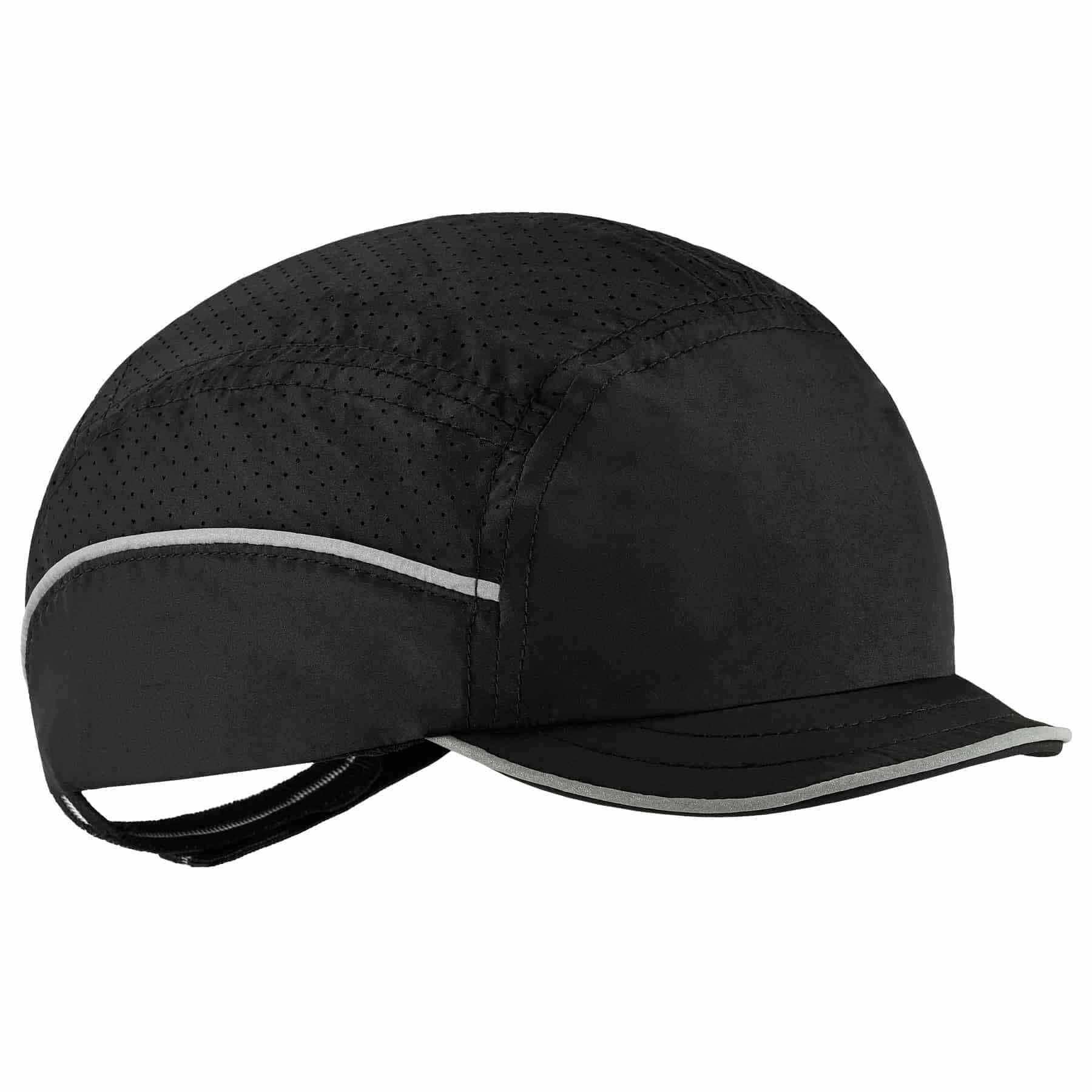 Ergodyne 23362 8955 Micro Brim Black Lightweight Bump Cap Hat - Moutools