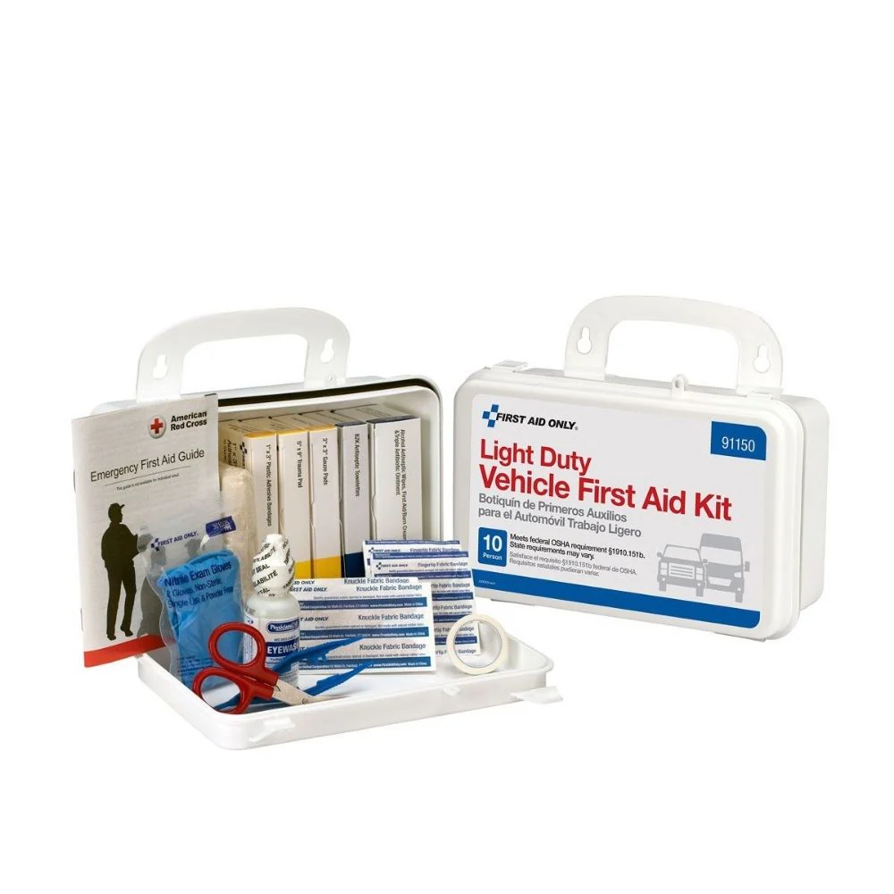 First Aid Only 91150 10 Person Light Duty Vehicle First Aid Kit, Plastic - Moutools