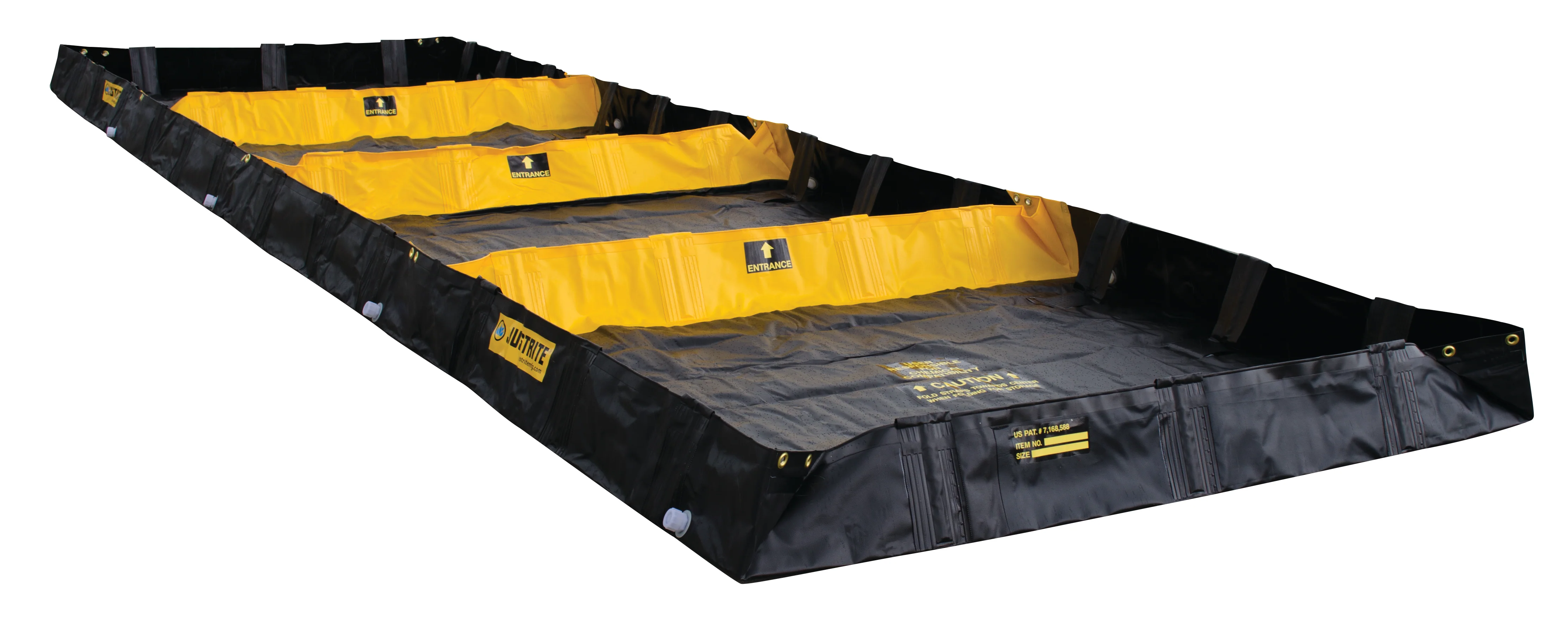 Justrite 28574 Decon QuickBerm 6' x 20', 598 Gal, 4-Zone - Moutools