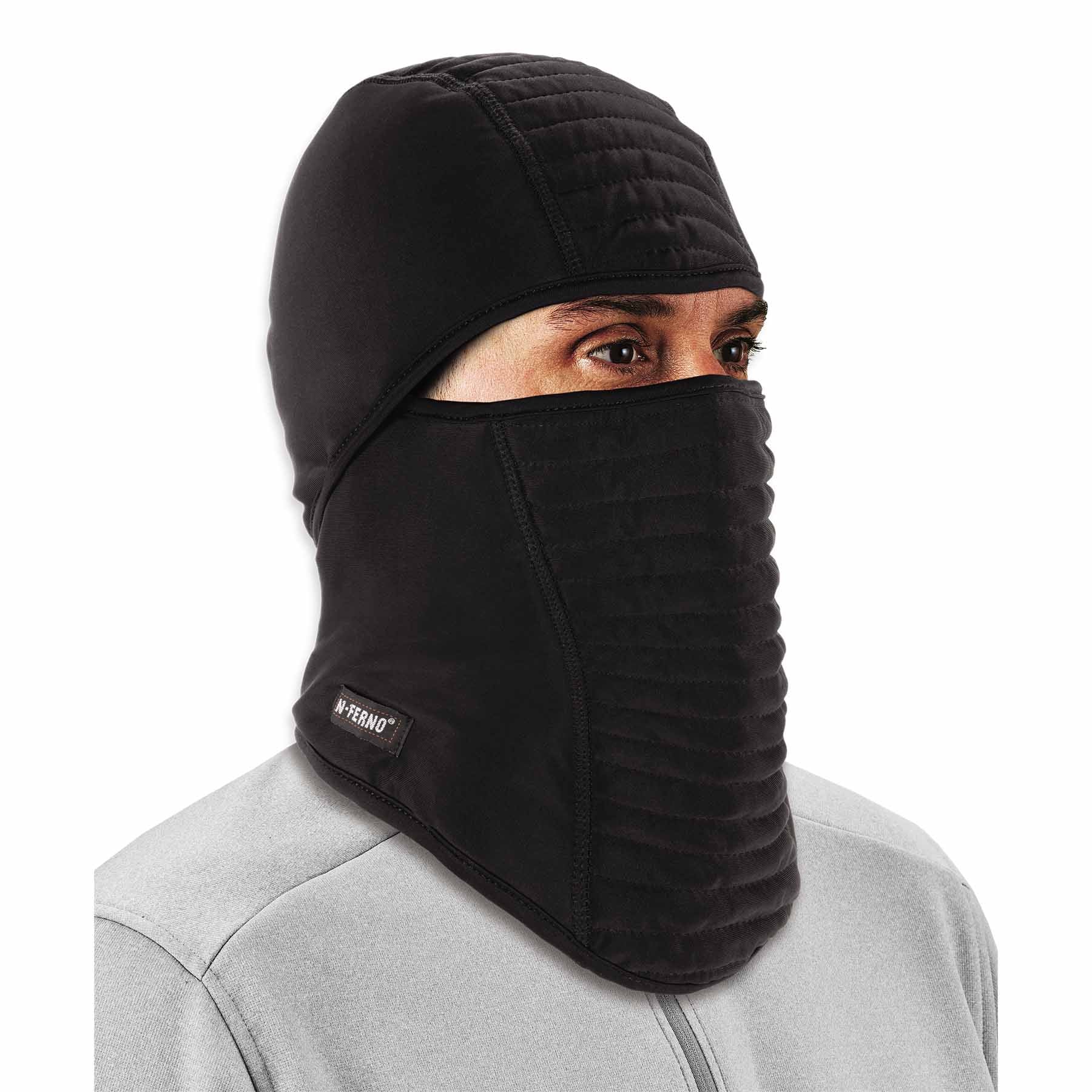 Ergodyne 16955 6955  Black Insulated Balaclava Face Mask 3-Layer - Moutools