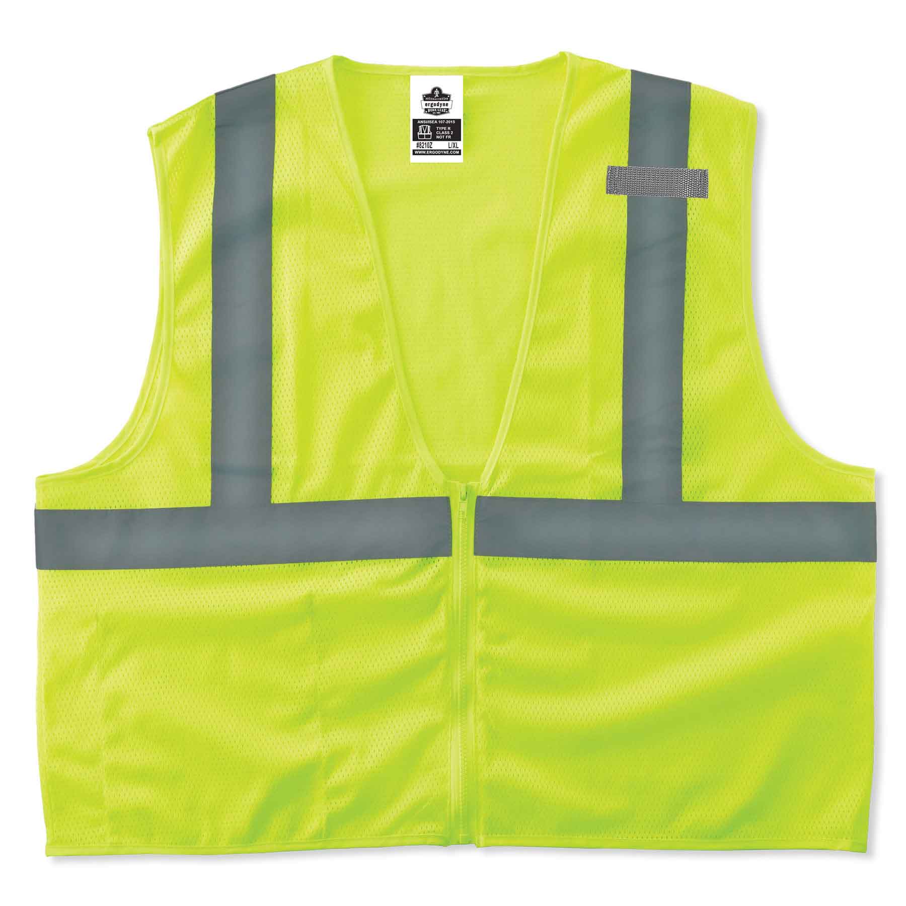 Ergodyne 21059 GloWear 8210Z Type R Class 2 Economy Mesh Vest, 4XL/5XL, HV Lime - Moutools