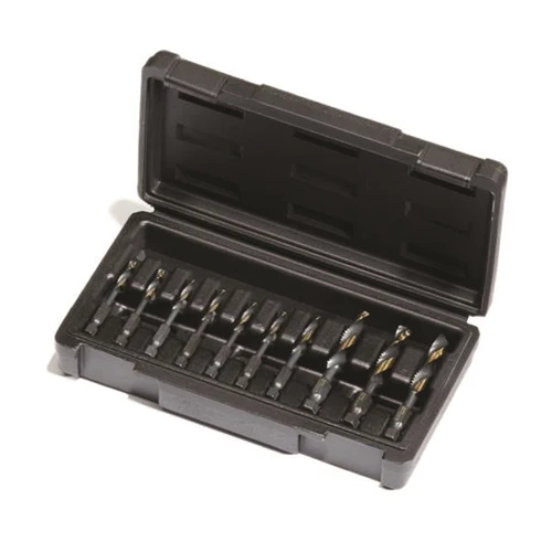 Champion DT22HEX-SET10 Champion 10 Piece Hex Shank BlackGold Combination Drill & Tap Set - Moutools